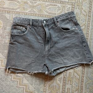 Zara Gray Denim Women Cutoff Shorts size 8